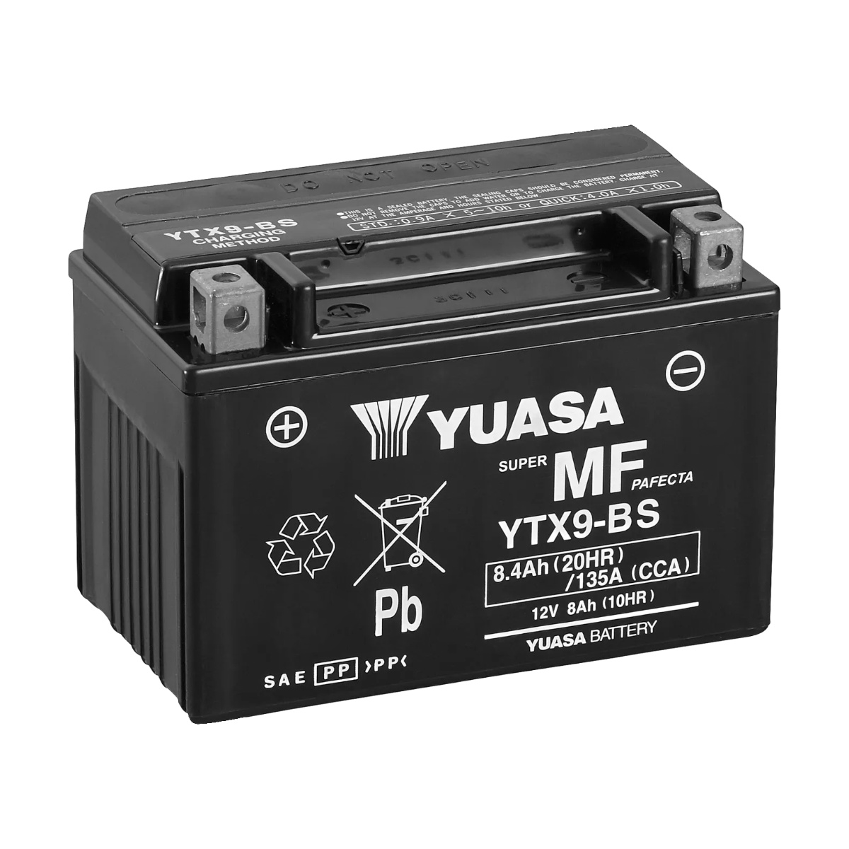 YUASA BATTERY - YTX9-BS - 12V / 8.4AH - 135A