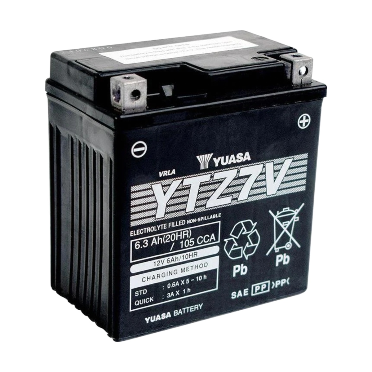 YUASA BATTERY - YTZ7V - 12V/6AH - CCA 105 A