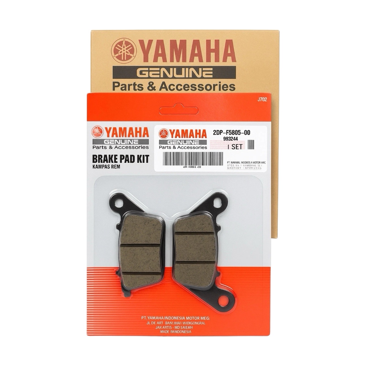 BRAKE PAD - GENUINE YAMAHA (F) 2DP